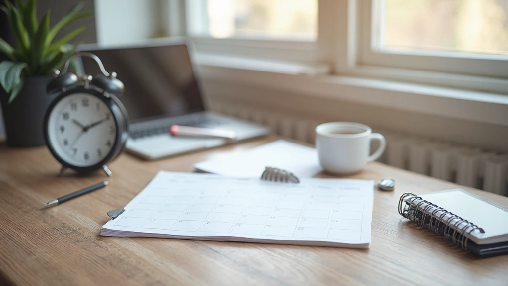 Профессиональный рабочий стол с часами, планировщиком и таймером для управления временем